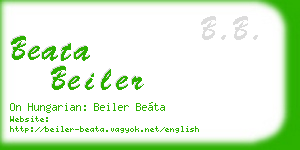 beata beiler business card